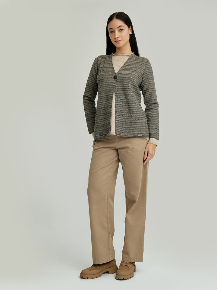 Yudith Beige Baby Alpaca Cardigan