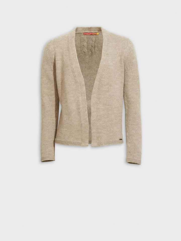 Baby Alpaca Sapphire Cardigan in Beige