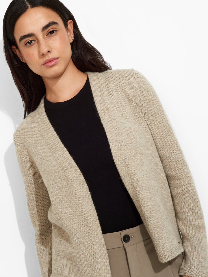 Baby Alpaca Sapphire Cardigan in Beige