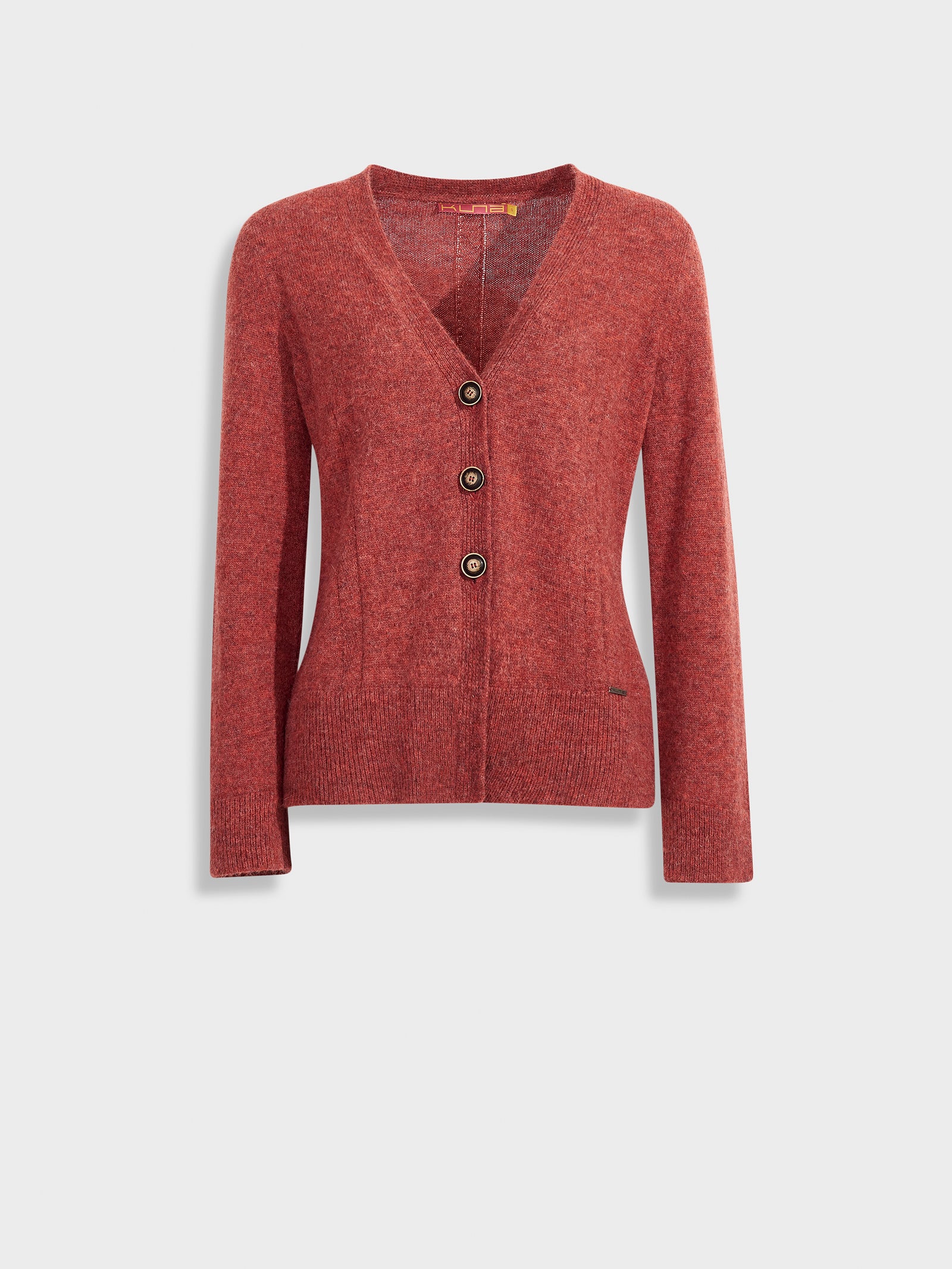 Cárdigan Zia De Baby Alpaca Color Rojo