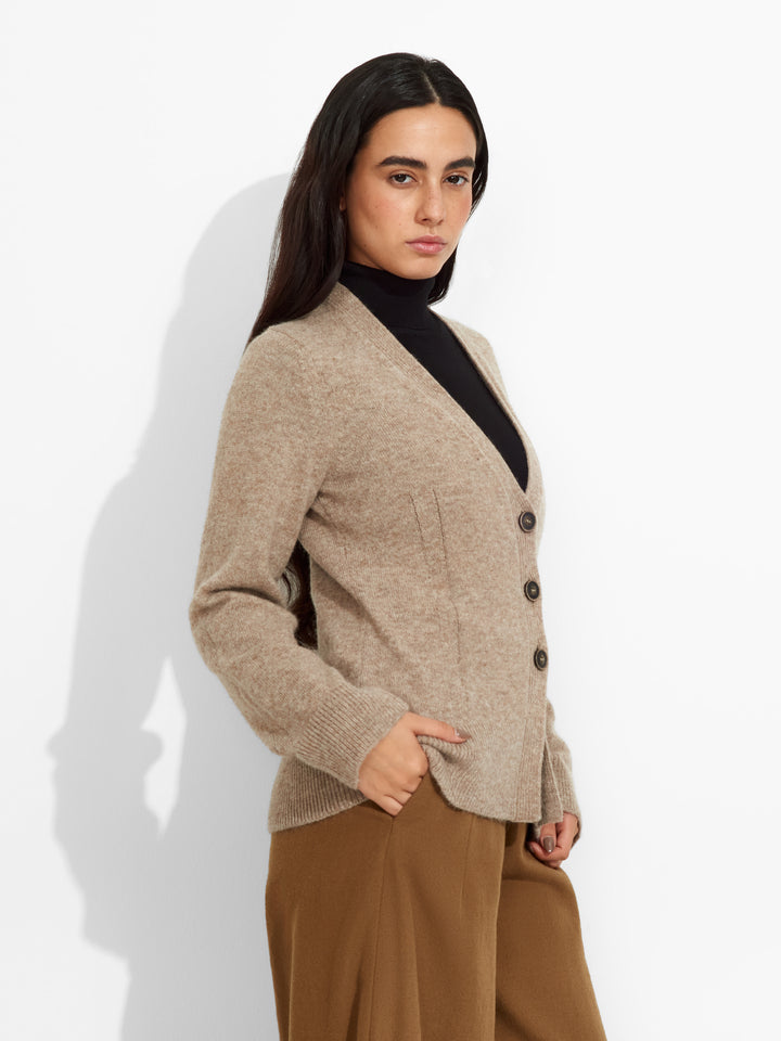 Zia Baby Alpaca Cardigan in Brown