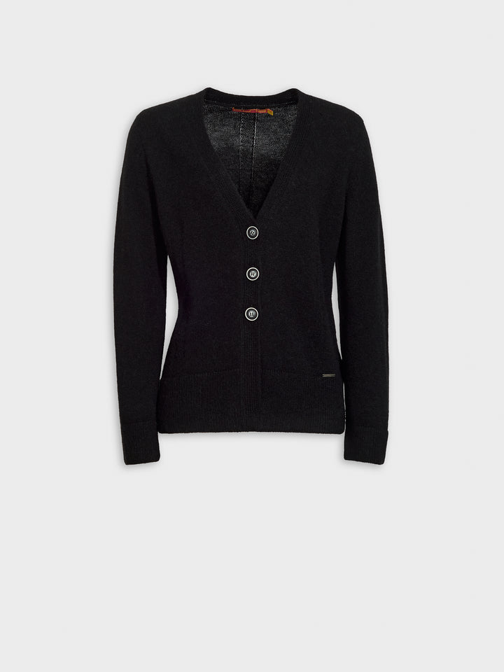 Zia Baby Alpaca Cardigan in Black