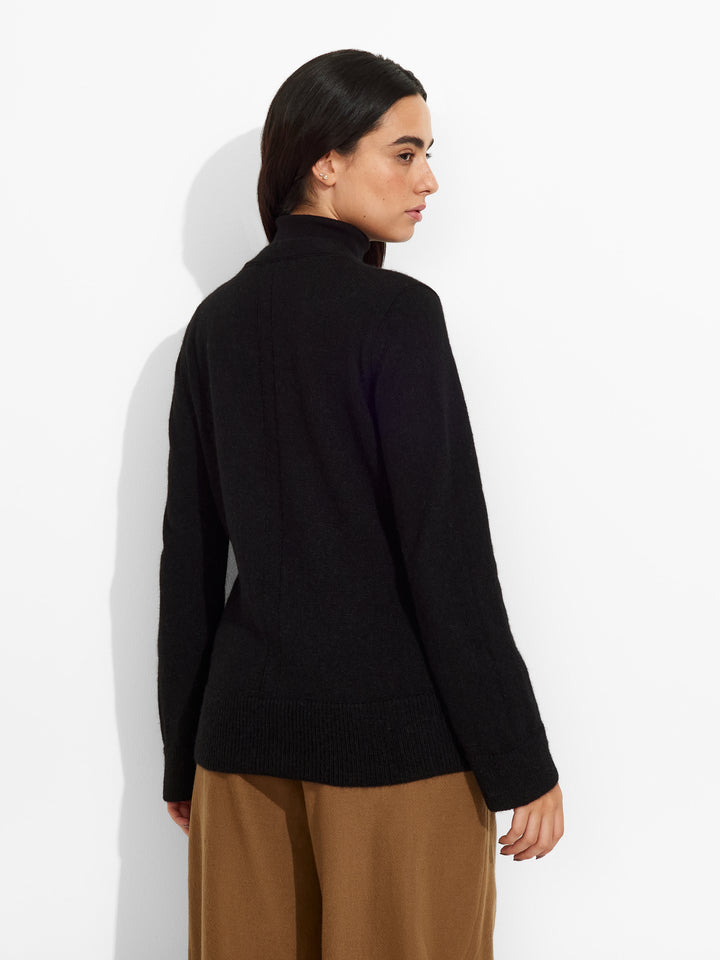 Zia Baby Alpaca Cardigan in Black