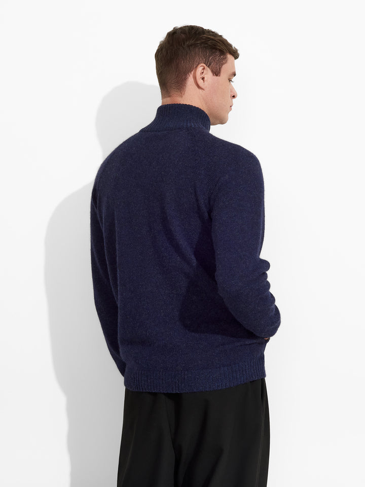 Zerres Baby Alpaca Cardigan in Blue