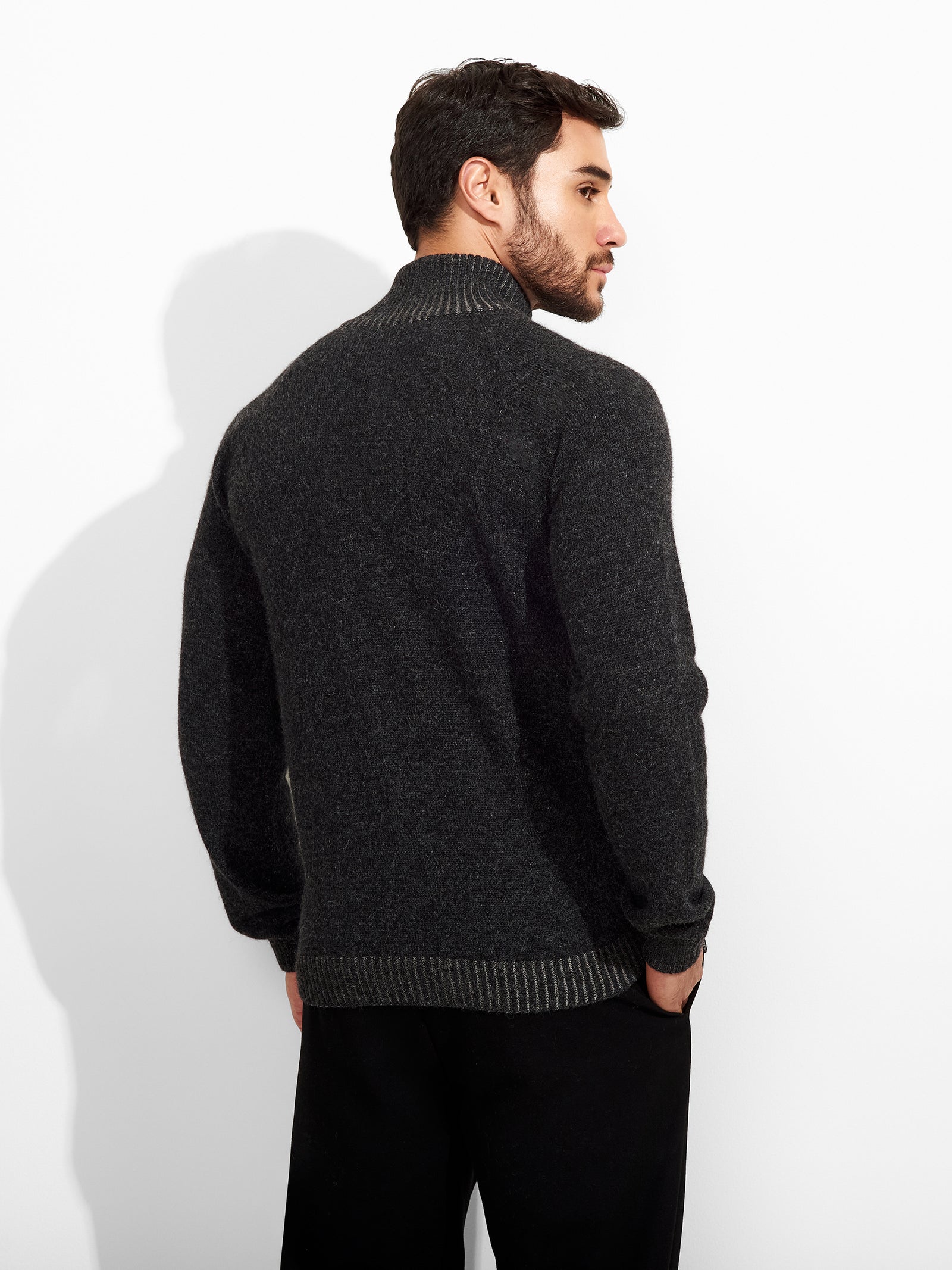 Zerres Baby Alpaca Cardigan in Grey