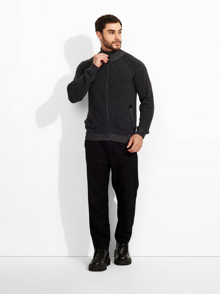 Zerres Baby Alpaca Cardigan in Grey