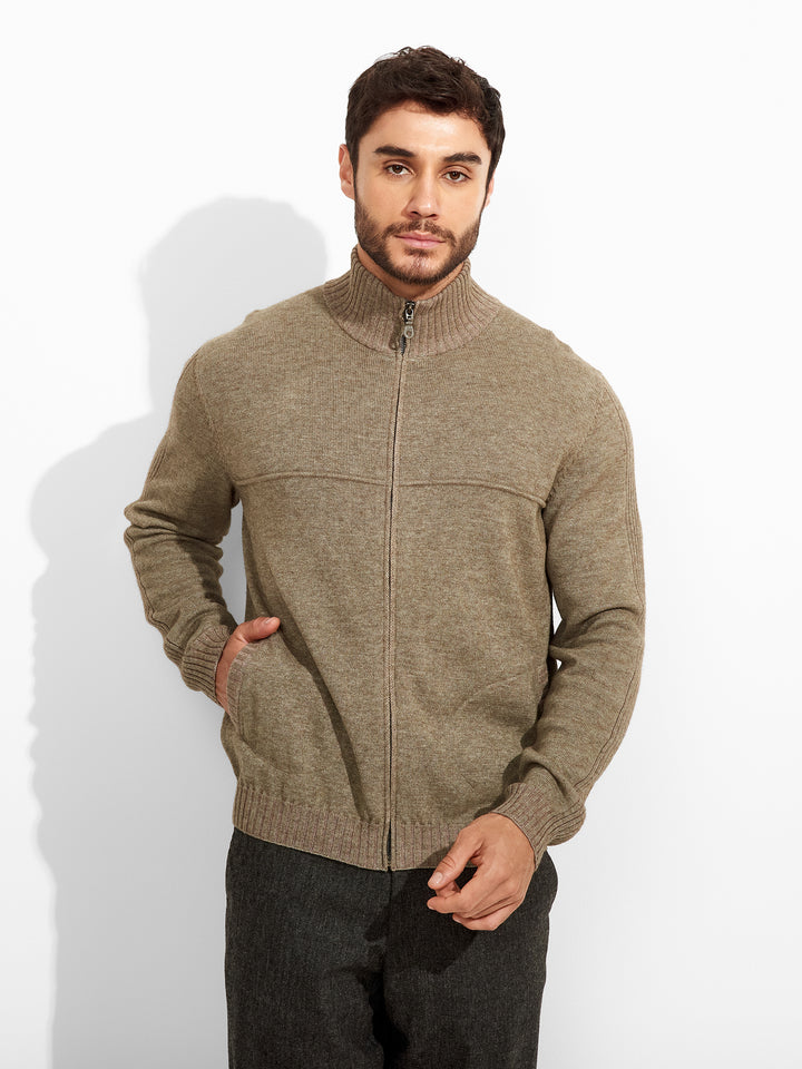 Cárdigan Zucchero De Algodón Color Beige