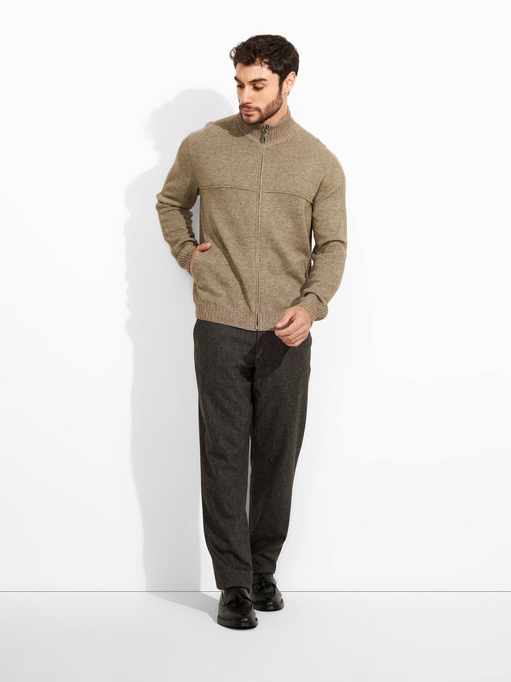 Cárdigan Zucchero De Algodón Color Beige