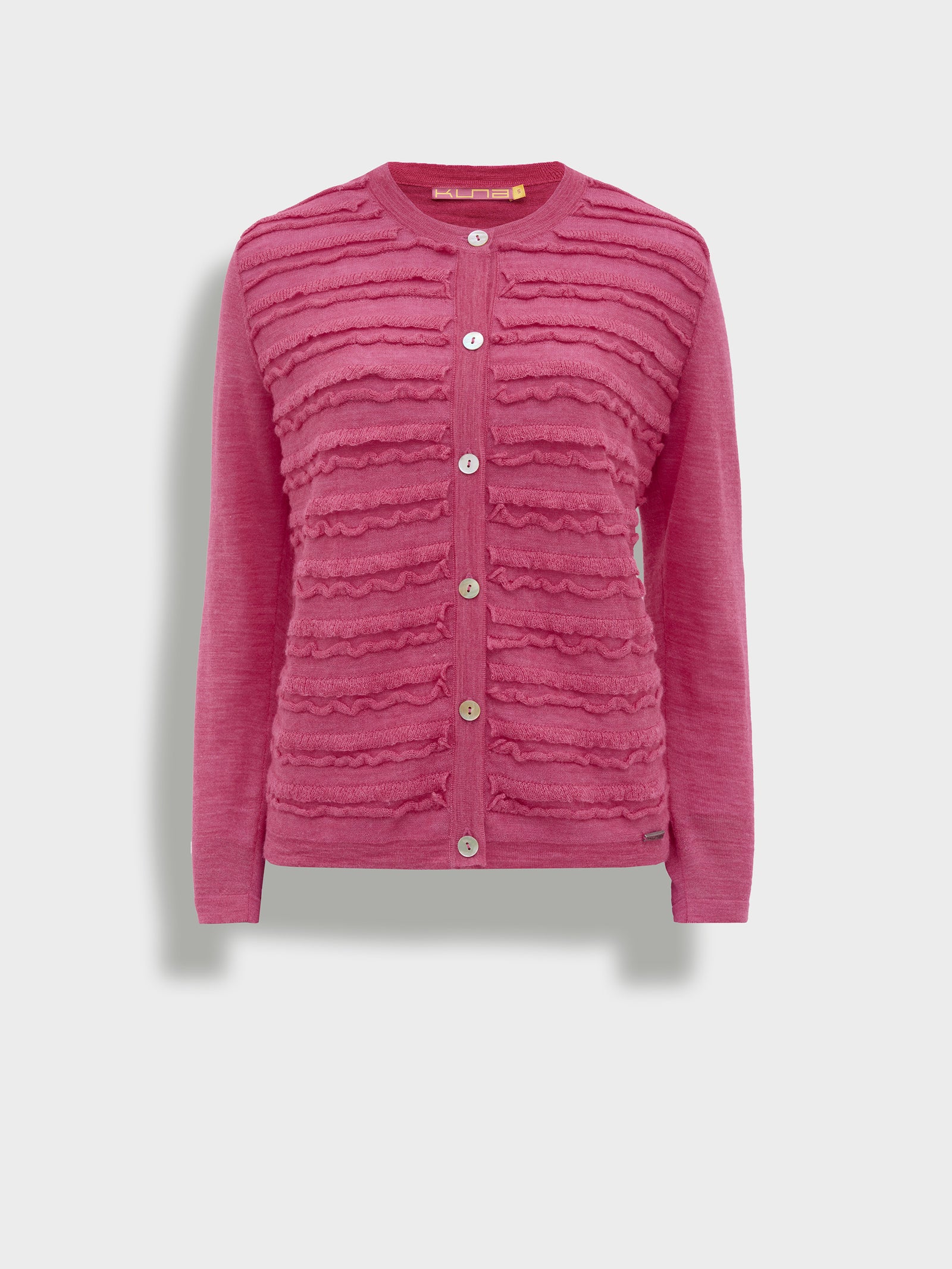 Cárdigan Zarina De Baby Alpaca Color Fucsia