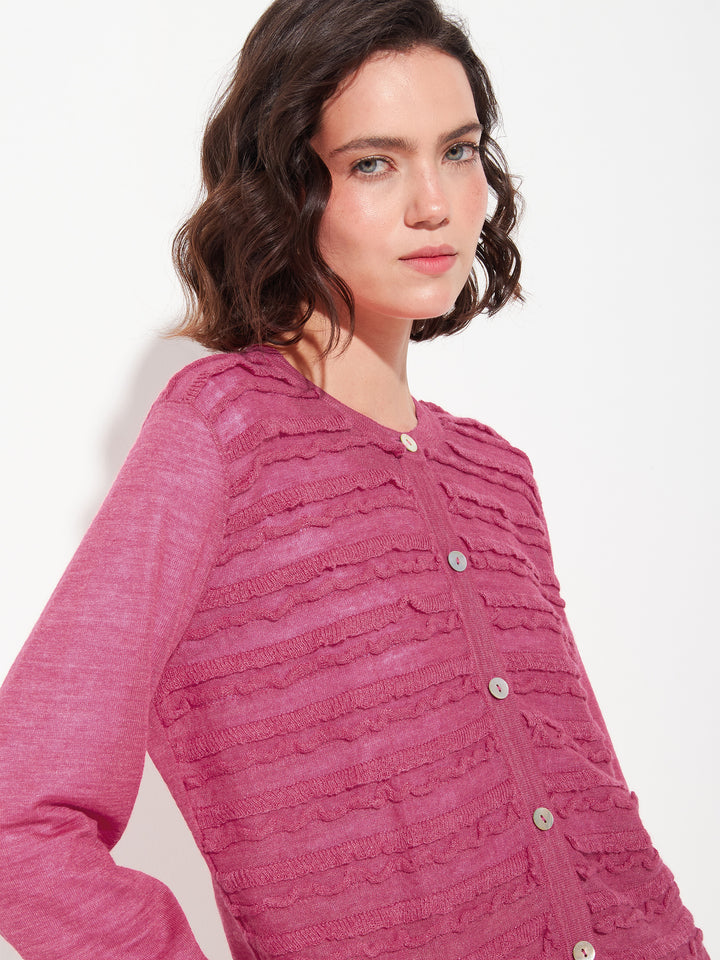 Fuchsia Zarina Baby Alpaca Cardigan