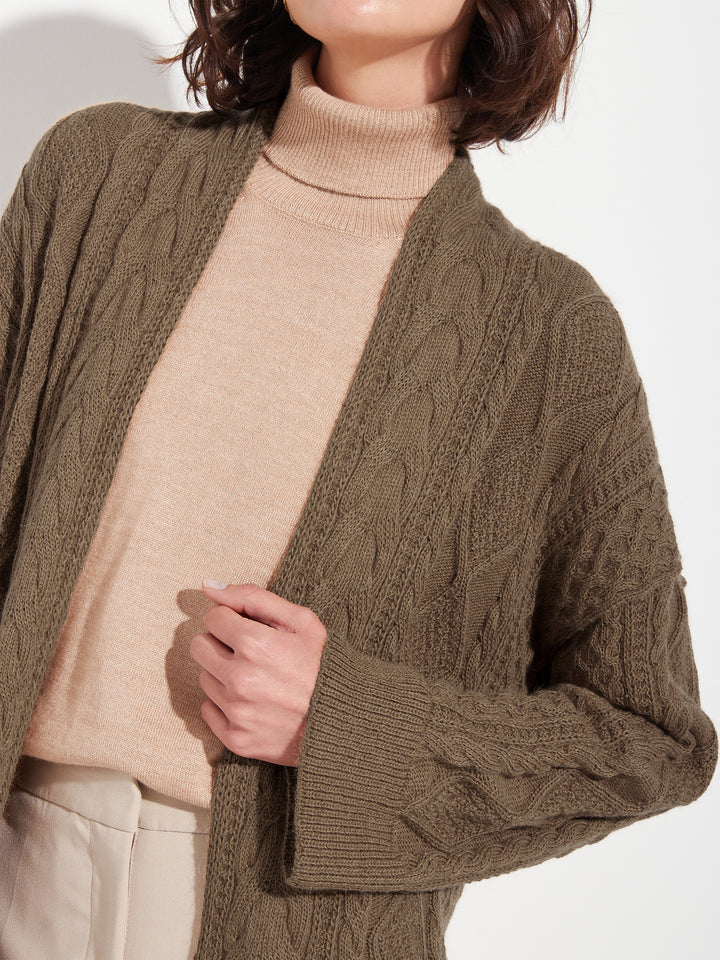 Bertha Camel Baby Alpaca Cardigan