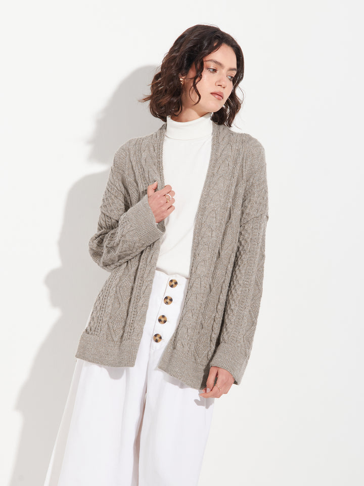 Bertha Baby Alpaca Cardigan in Gray