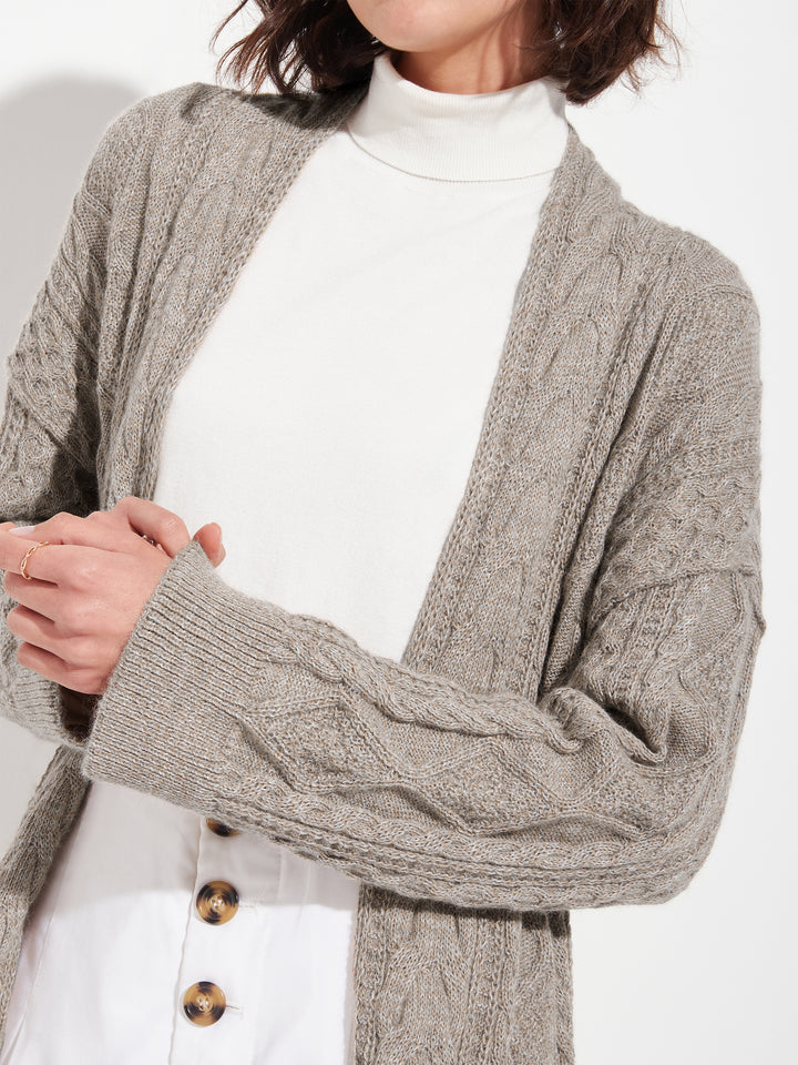 Bertha Baby Alpaca Cardigan in Gray