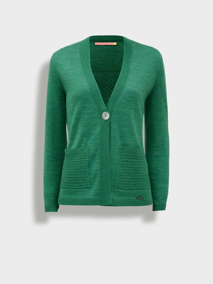 Zanzibar Baby Alpaca Cardigan in Green