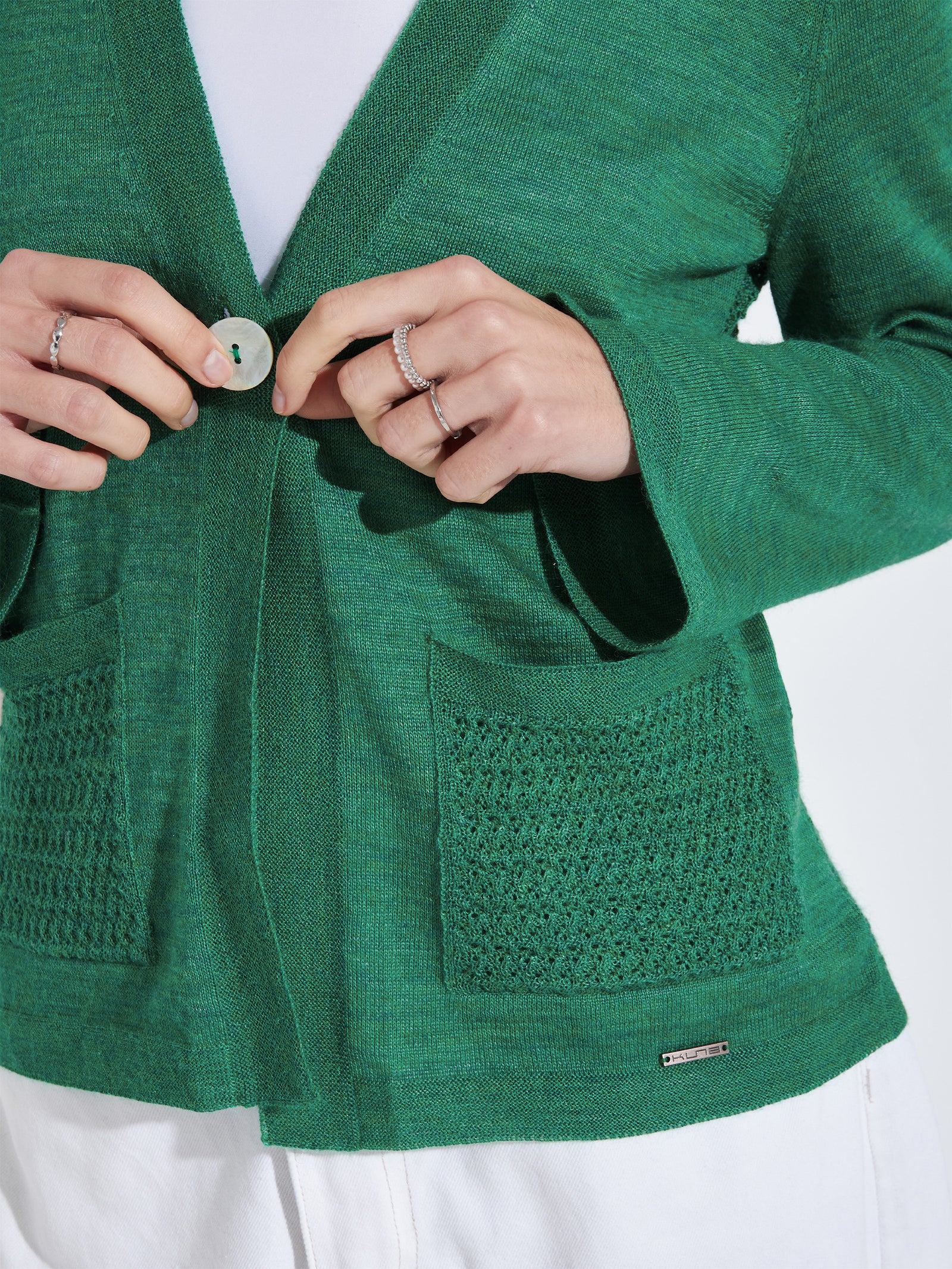 Cárdigan Zanzibar De Baby Alpaca Color Verde