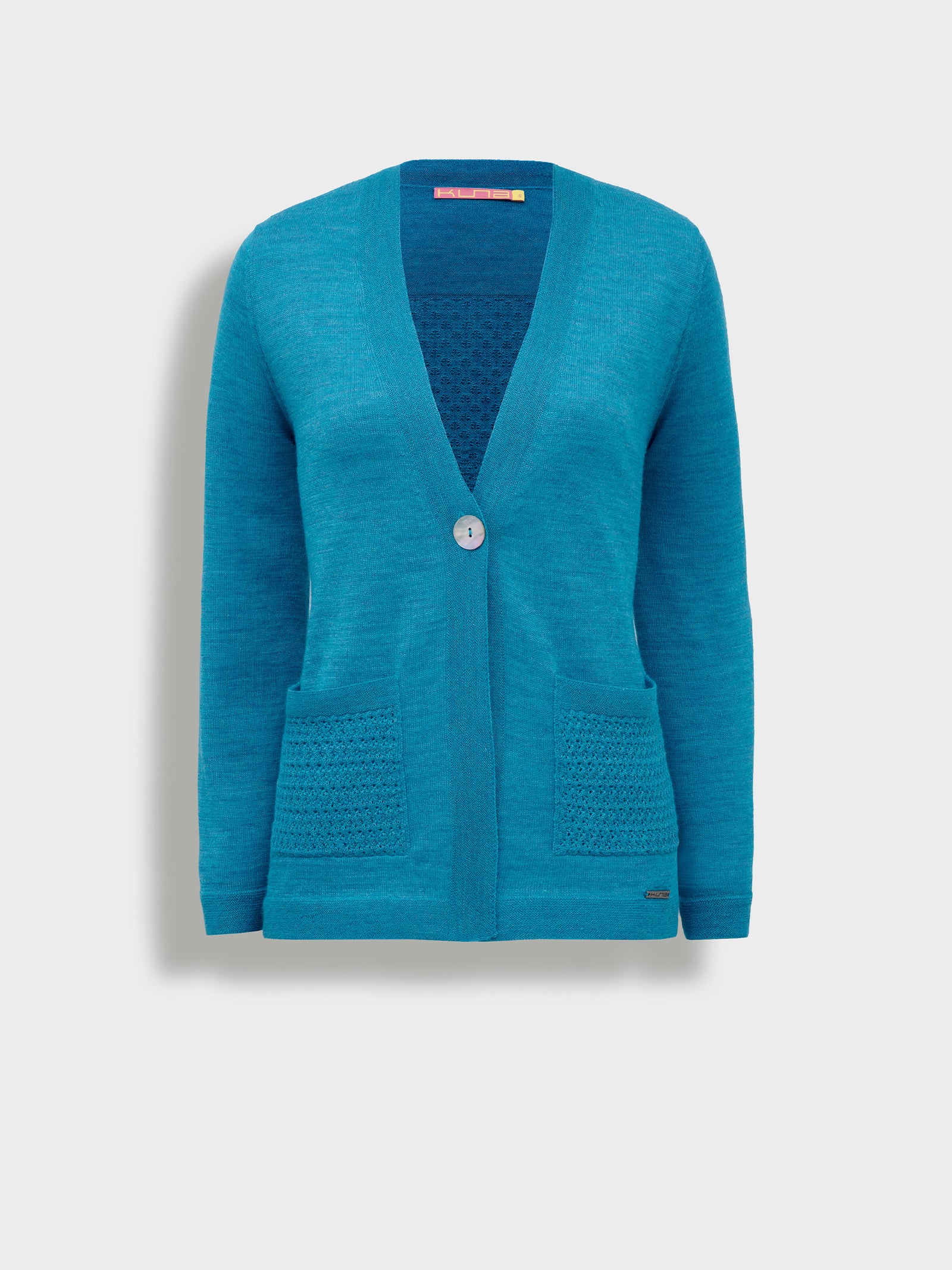 Cárdigan Zanzibar De Baby Alpaca Color Azul