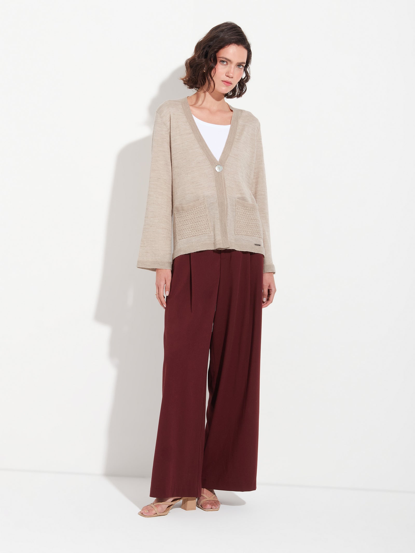 Zanzibar Baby Alpaca Cardigan in Beige