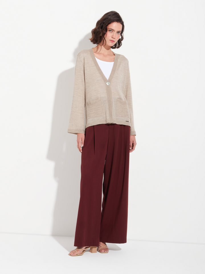 Zanzibar Baby Alpaca Cardigan in Beige