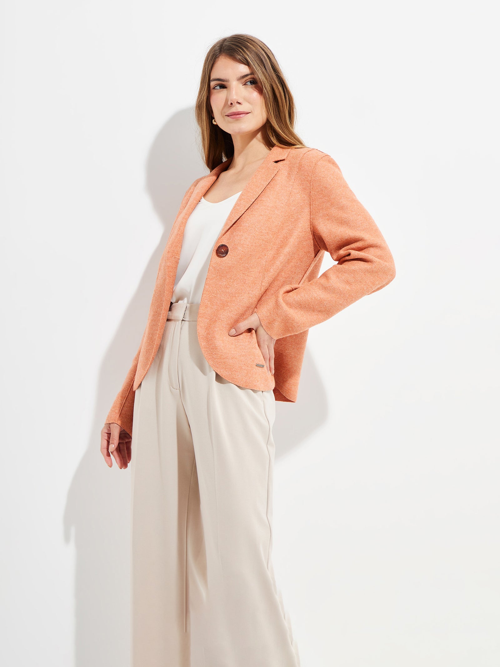Saco Yzigoing De Alpaca Y Lana Color Naranja