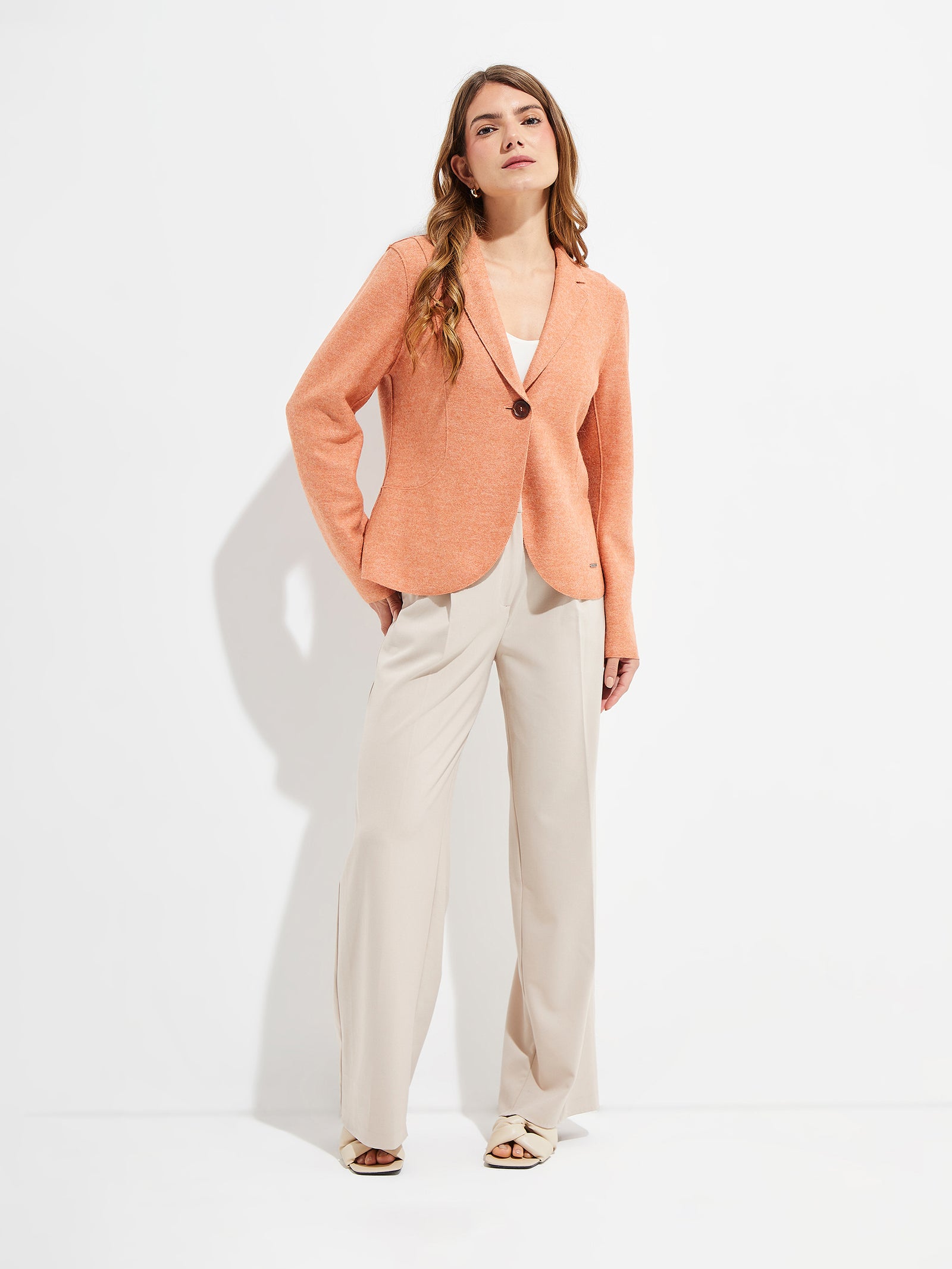 Saco Yzigoing De Alpaca Y Lana Color Naranja