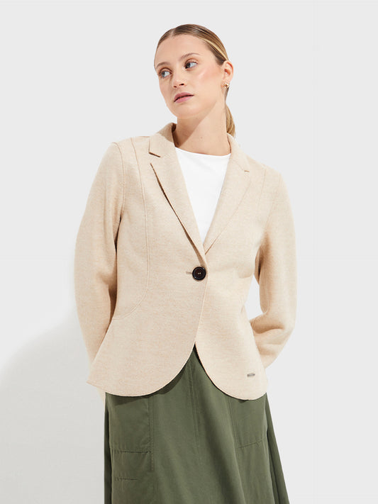 Yzigoing Alpaca and Wool Jacket in Beige