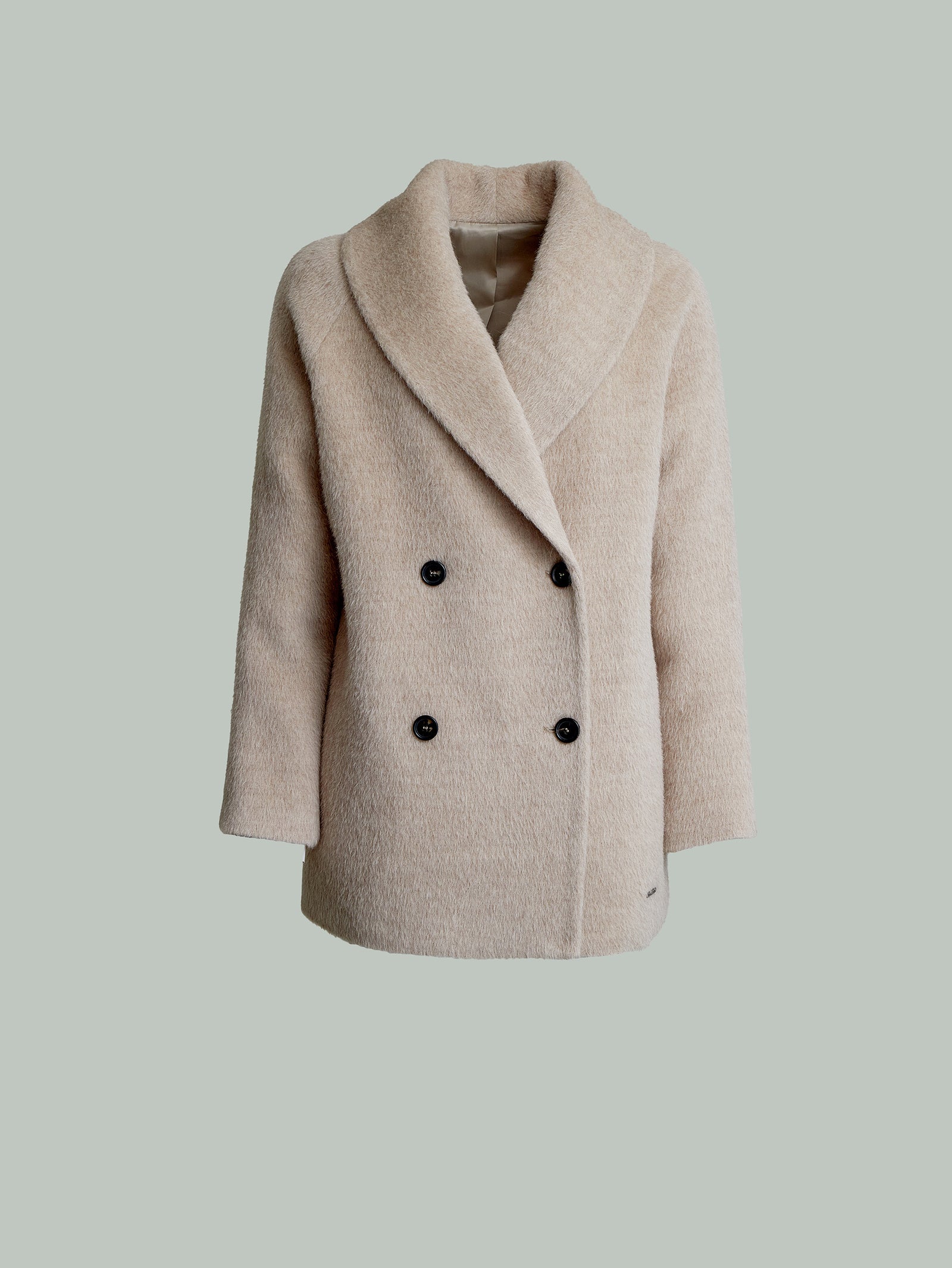Saco Yvanka De Alpaca Suri Color Beige
