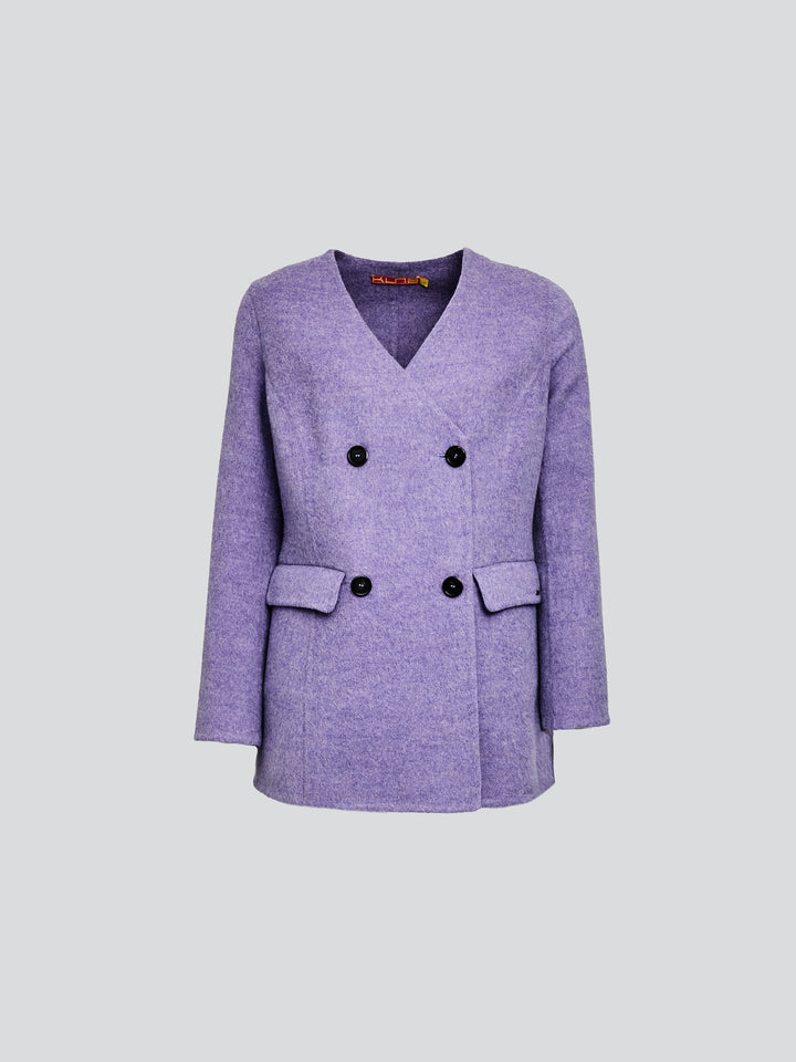 Saco Yvette De Lana & Baby Alpaca Color Morado