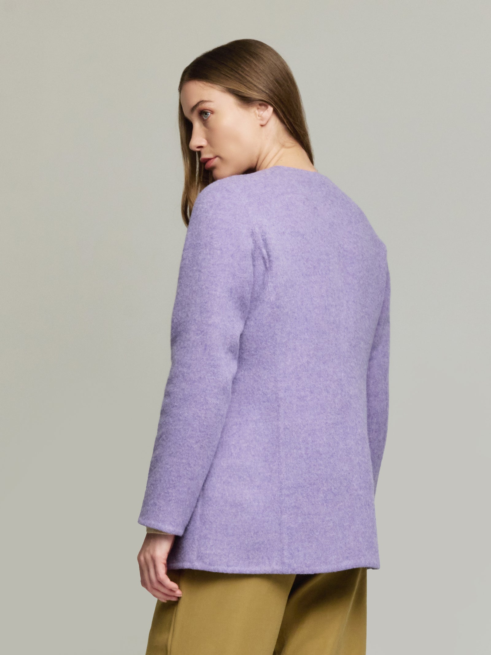 Saco Yvette De Lana & Baby Alpaca Color Morado