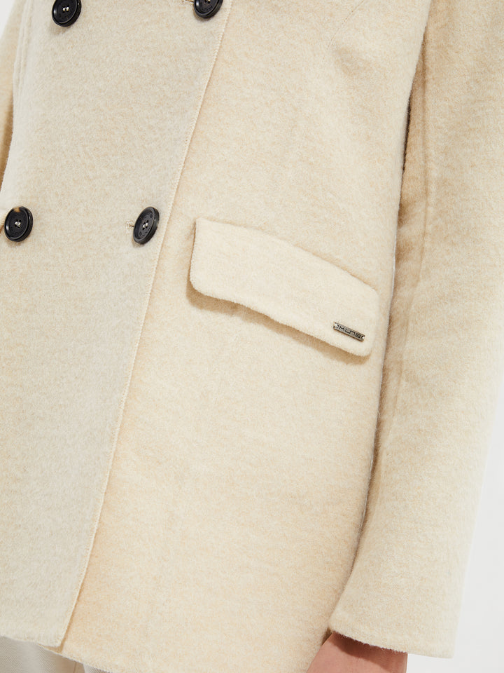 Saco Yvette De Baby Alpaca Y Lana Color Beige