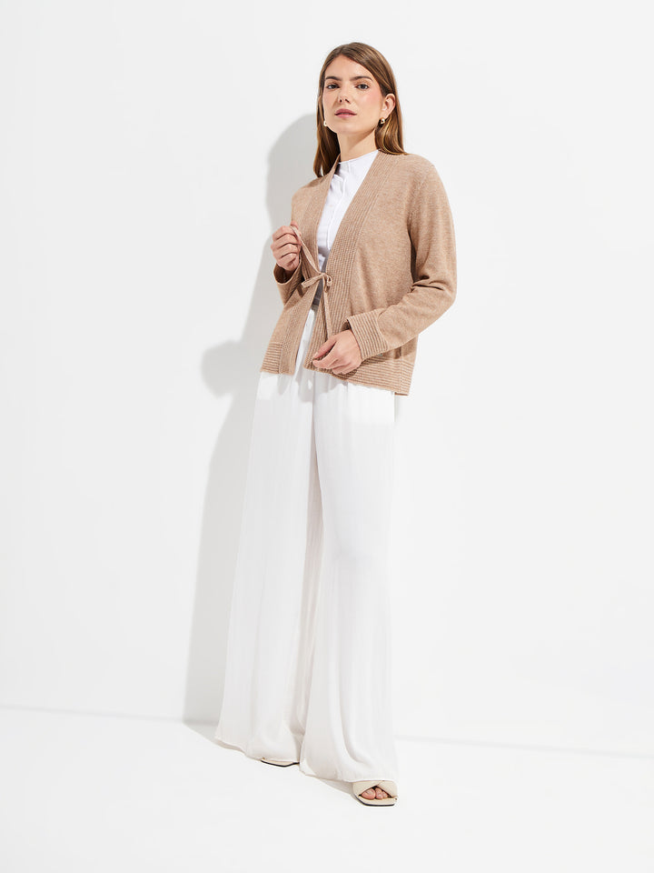 Yalika Beige Cotton Cardigan