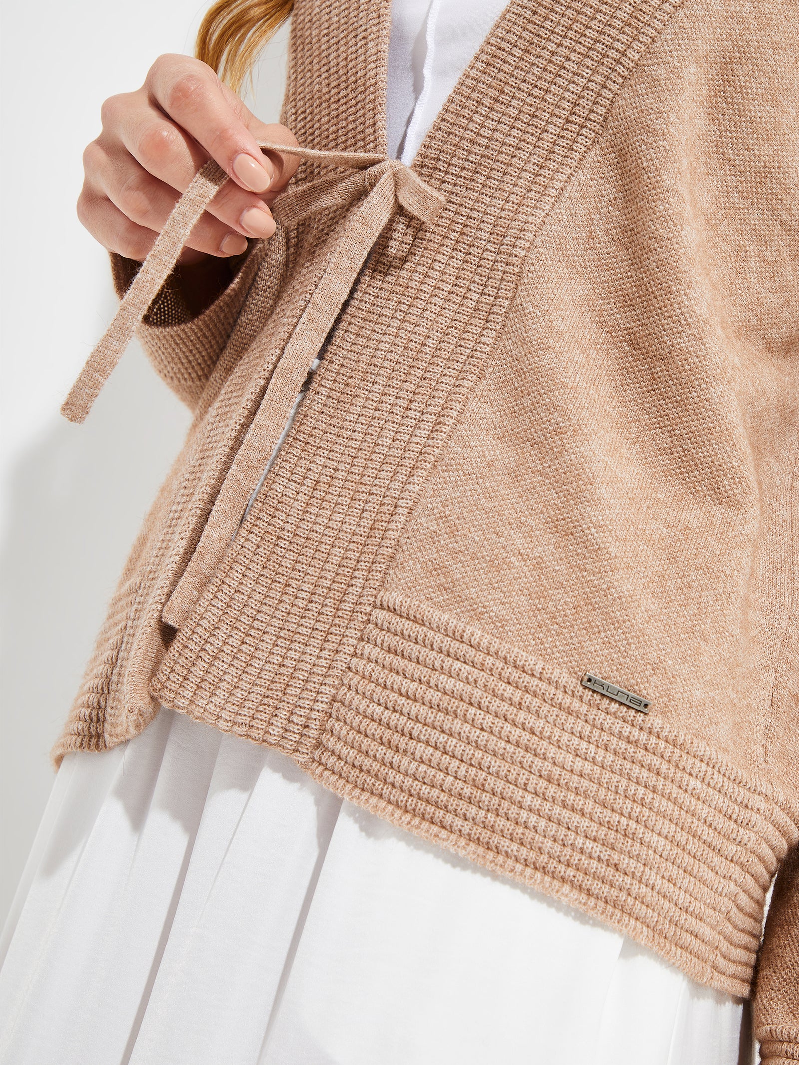 Yalika Beige Cotton Cardigan