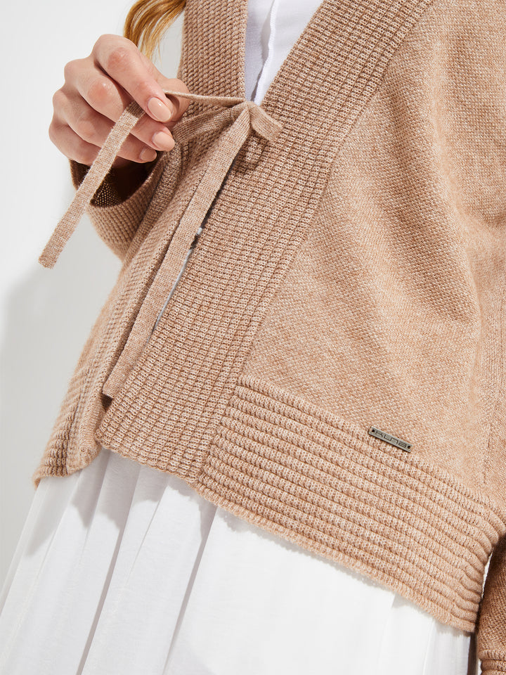 Yalika Beige Cotton Cardigan