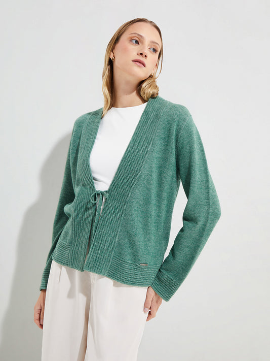 Yalika Cotton Cardigan in Green