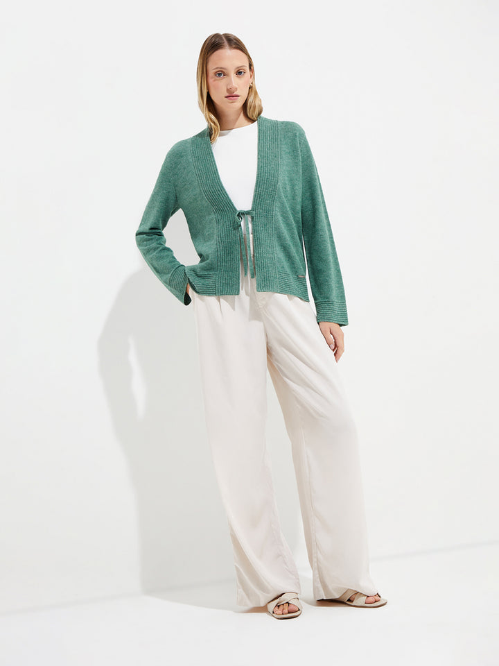 Green Cotton Yalika Cardigan