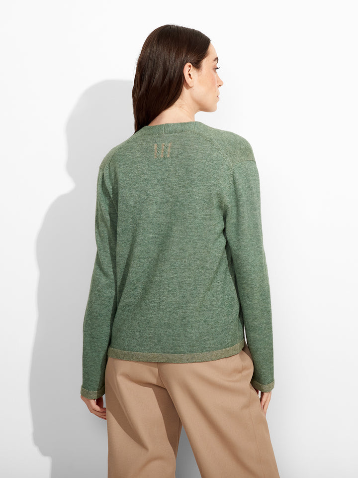 Zoraya Green Cotton Cardigan