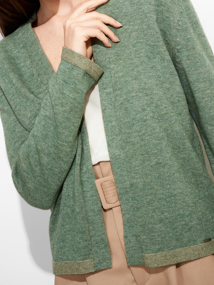 Zoraya Green Cotton Cardigan