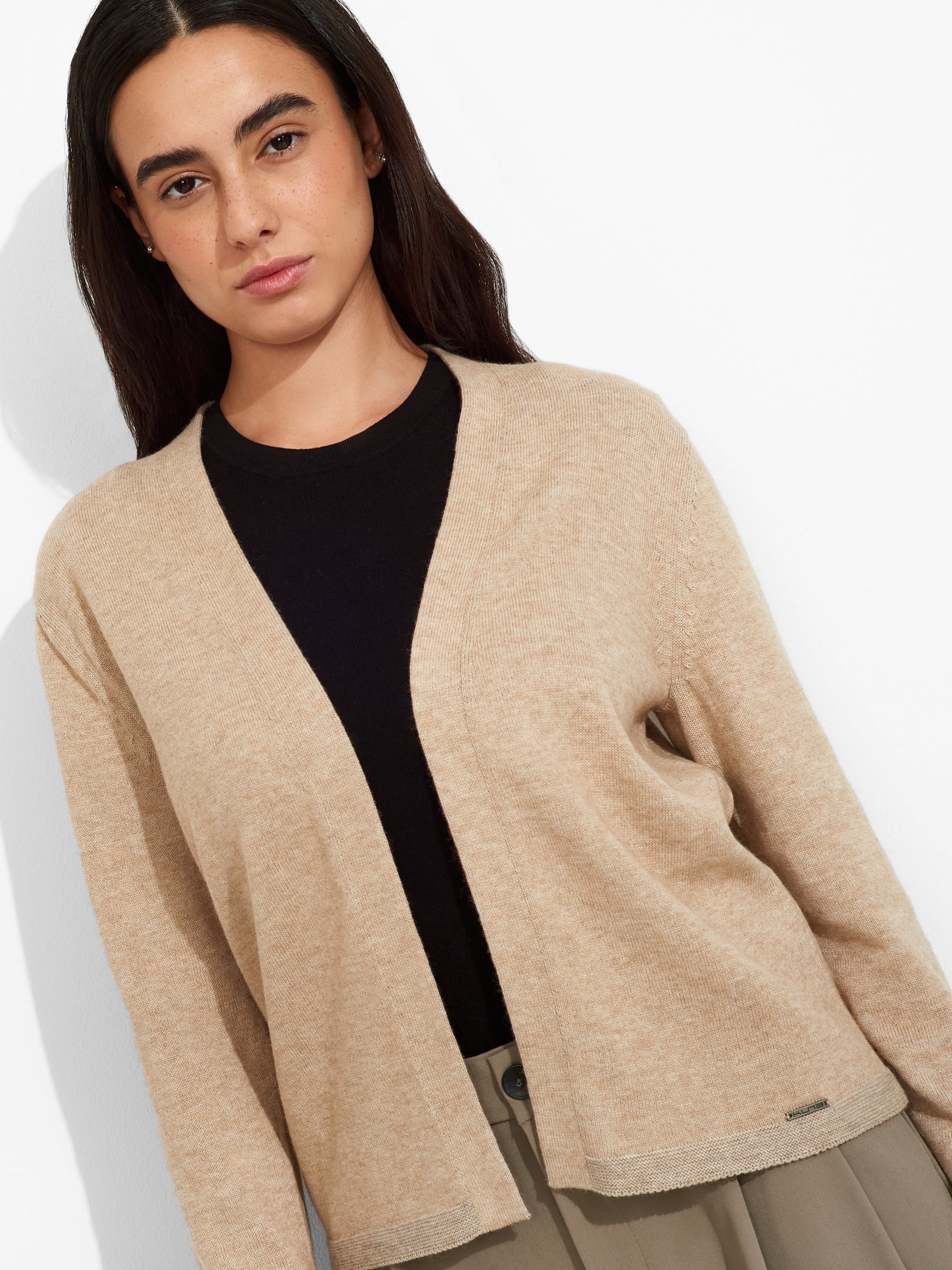 Zoraya Beige Cotton Cardigan