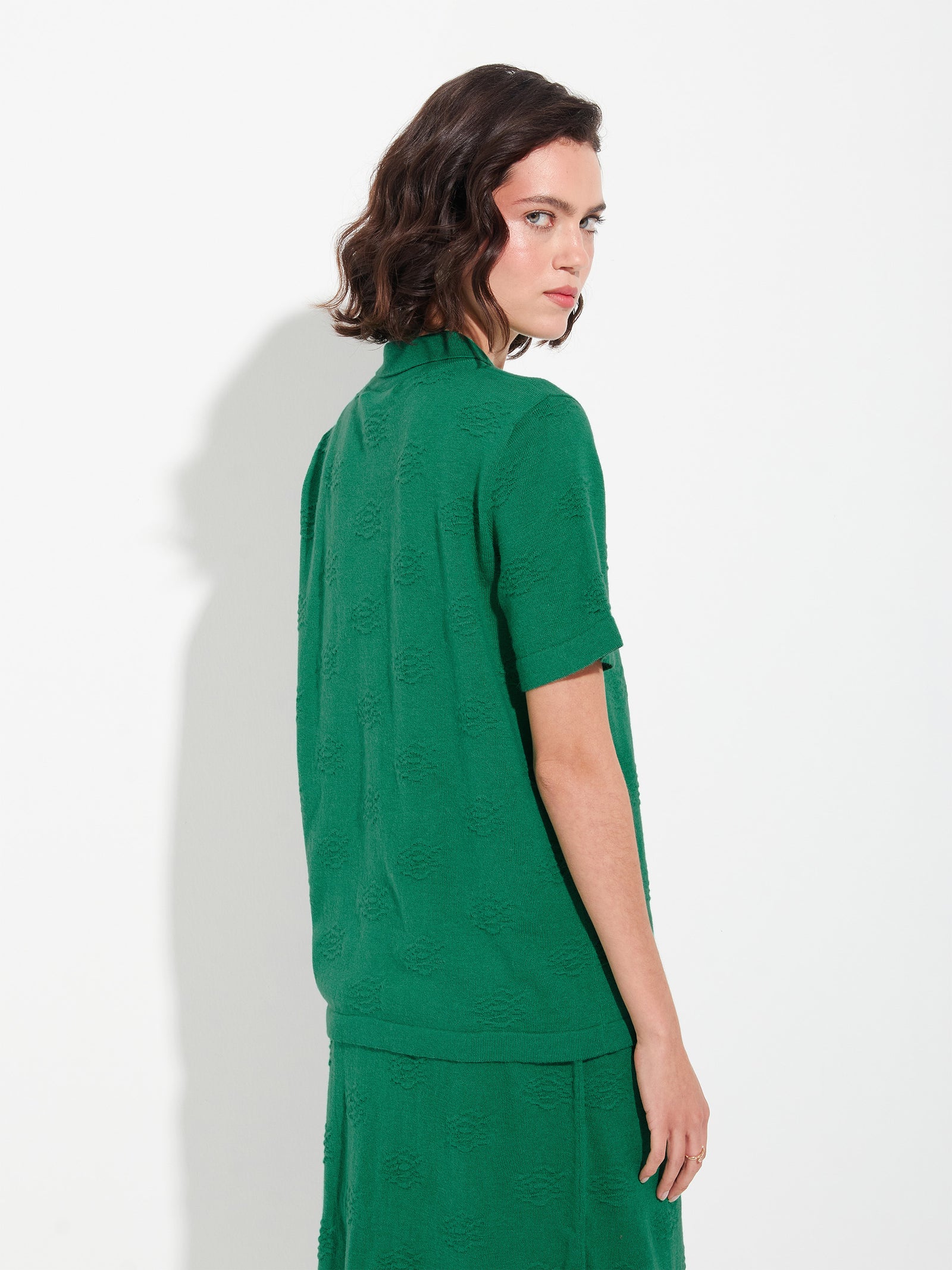 Blusa Zabeth De Algodón Color Verde