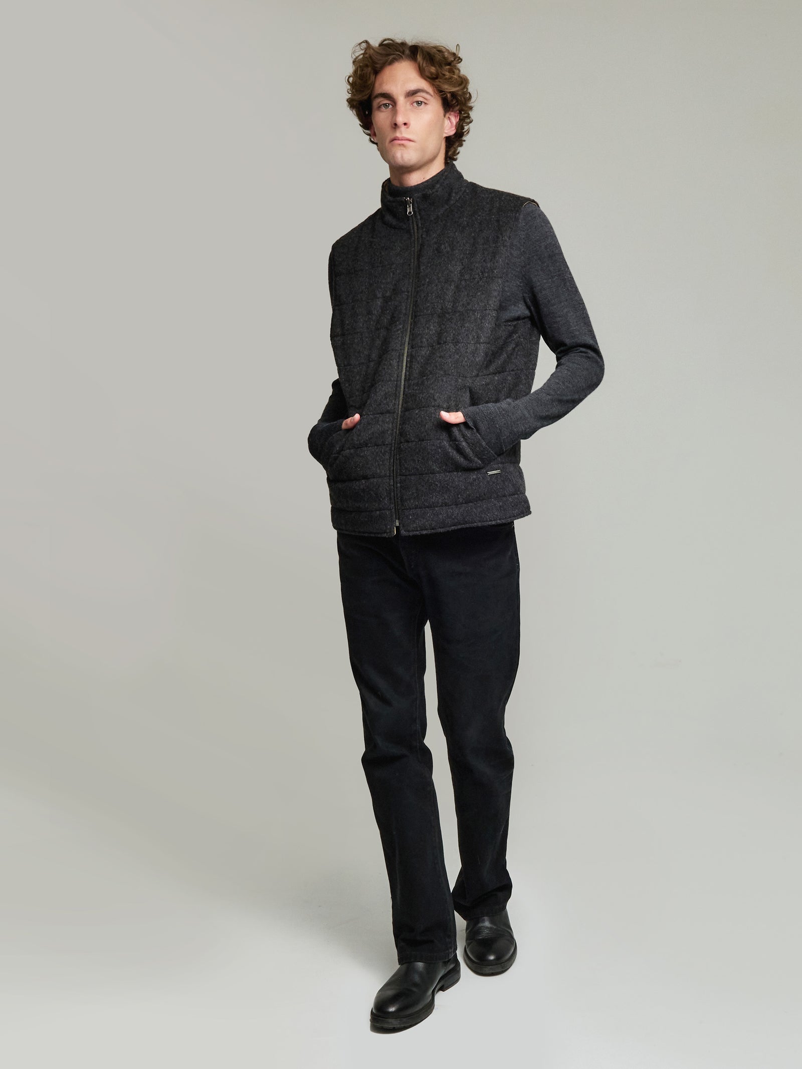 Yulian Baby Alpaca Vest Camel Color