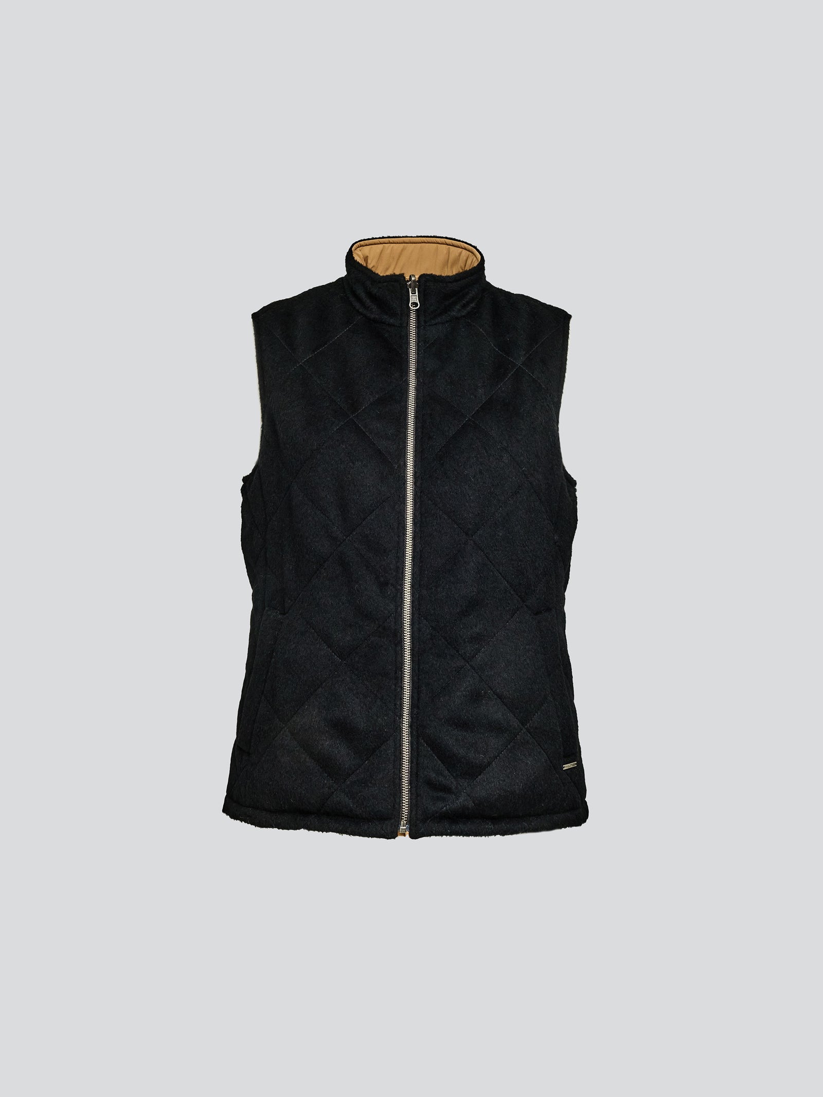 Chaleco Ystoria De Baby Alpaca Color Beige/Negro