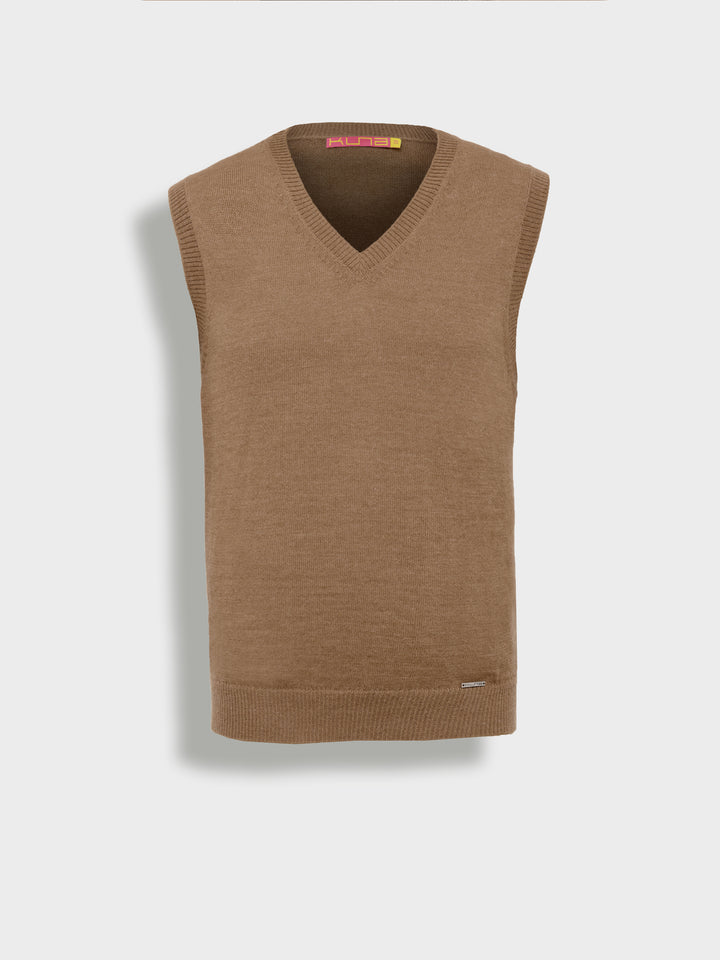 Chaleco Abel De Baby Alpaca Color Camel