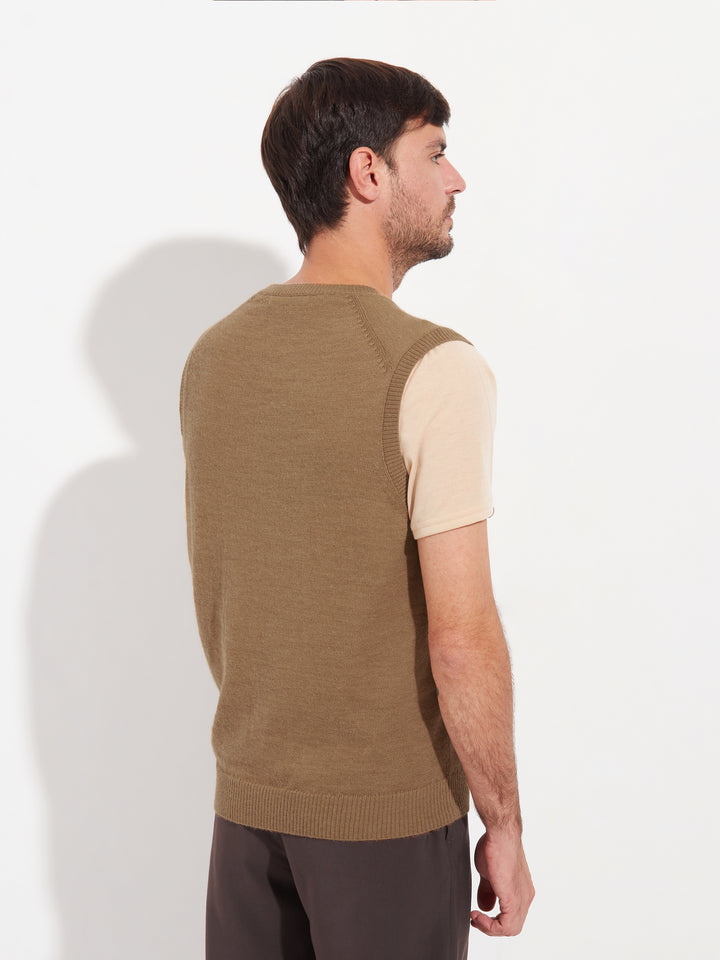 Chaleco Abel De Baby Alpaca Color Camel