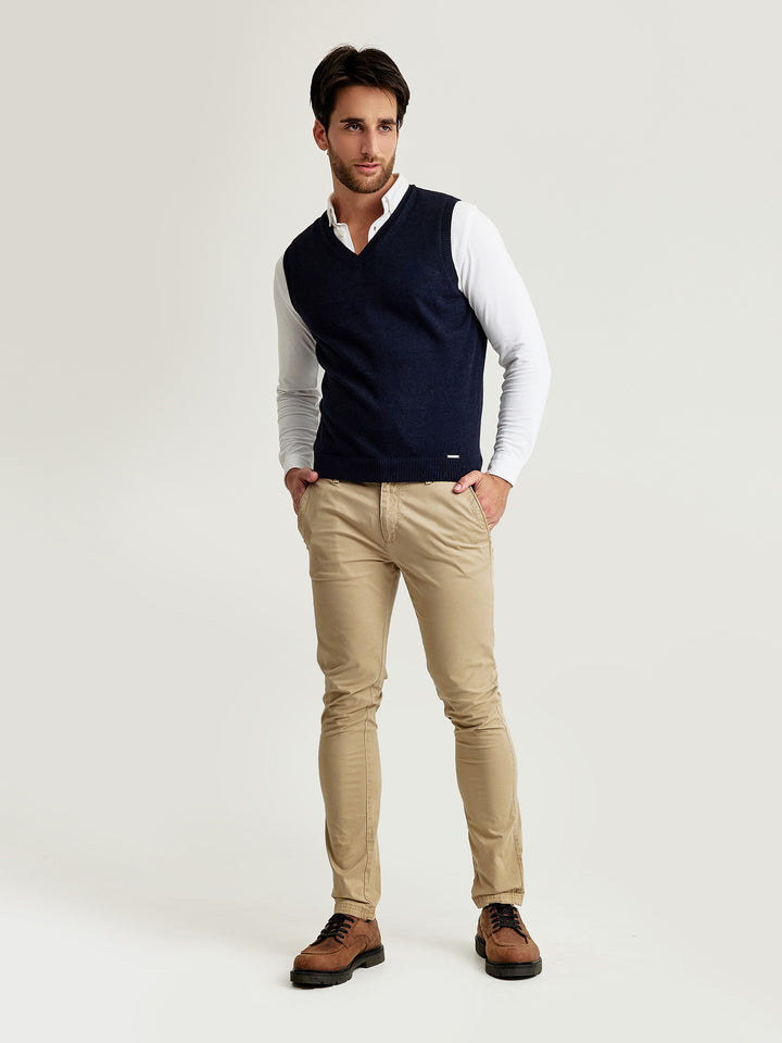 Chaleco Abel De Baby Alpaca Color Golondrina