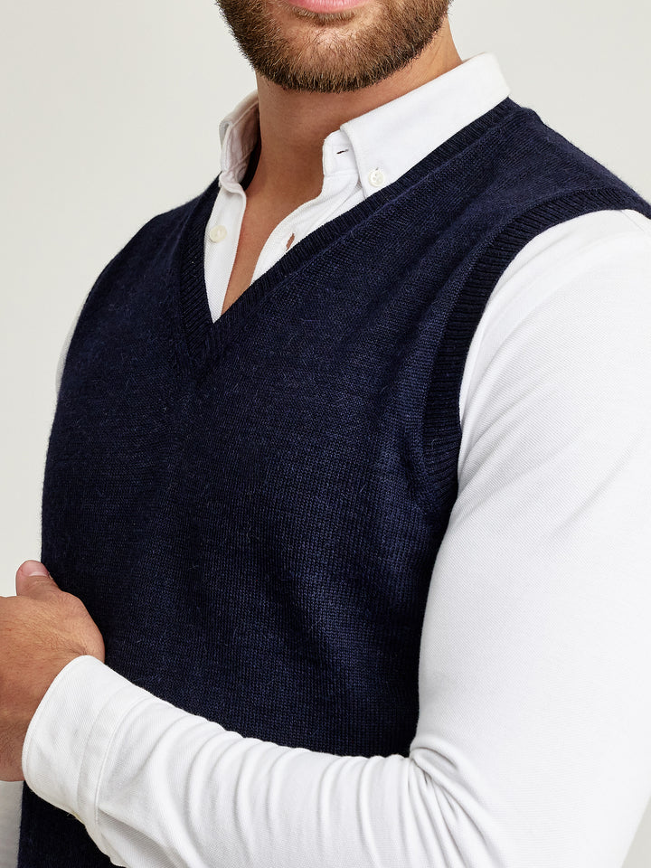 Chaleco Abel De Baby Alpaca Color Golondrina