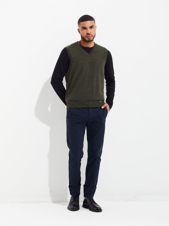 Chaleco Abel De Baby Alpaca Color Verde