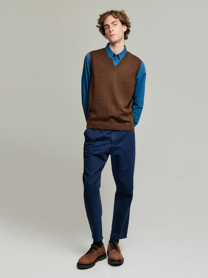 Chaleco Abel De Baby Alpaca Color Marrón