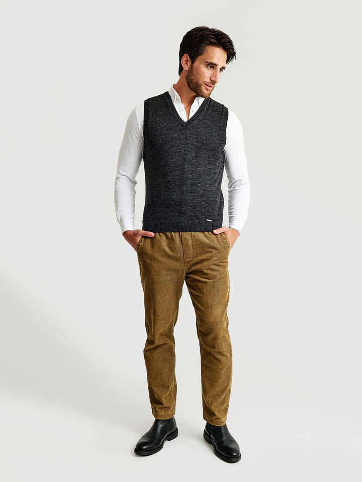 Chaleco Abel De Baby Alpaca Color Anthracite