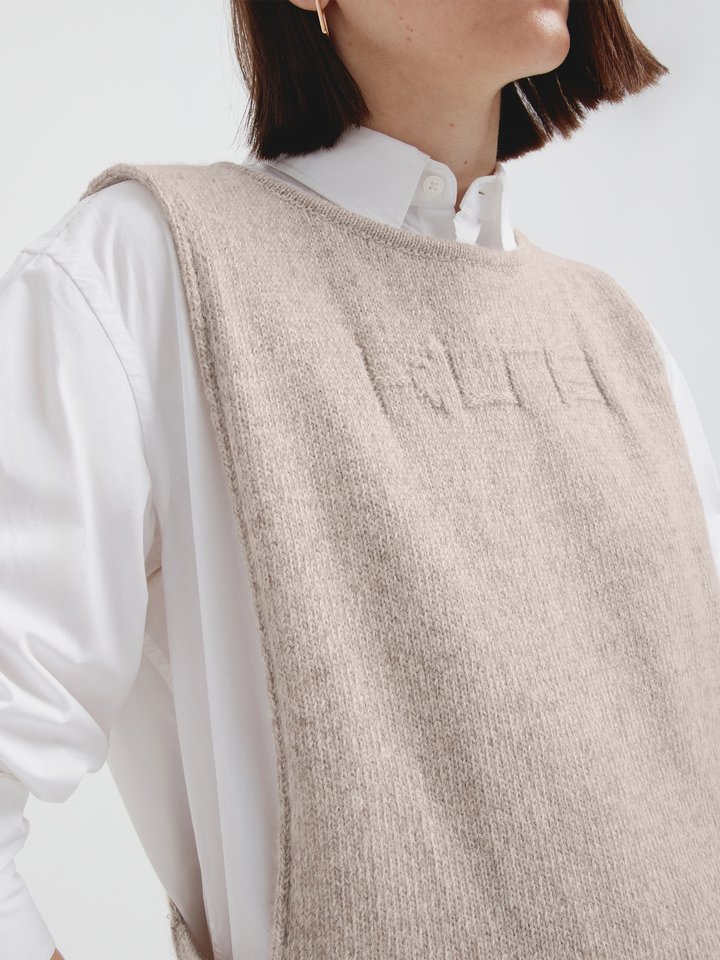 Chaleco Udda De Baby Alpaca Color Beige