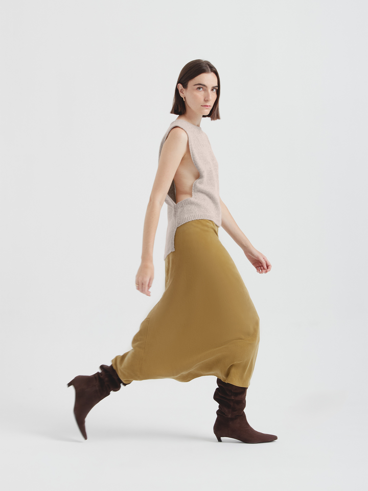 Chaleco Udda De Baby Alpaca Color Beige