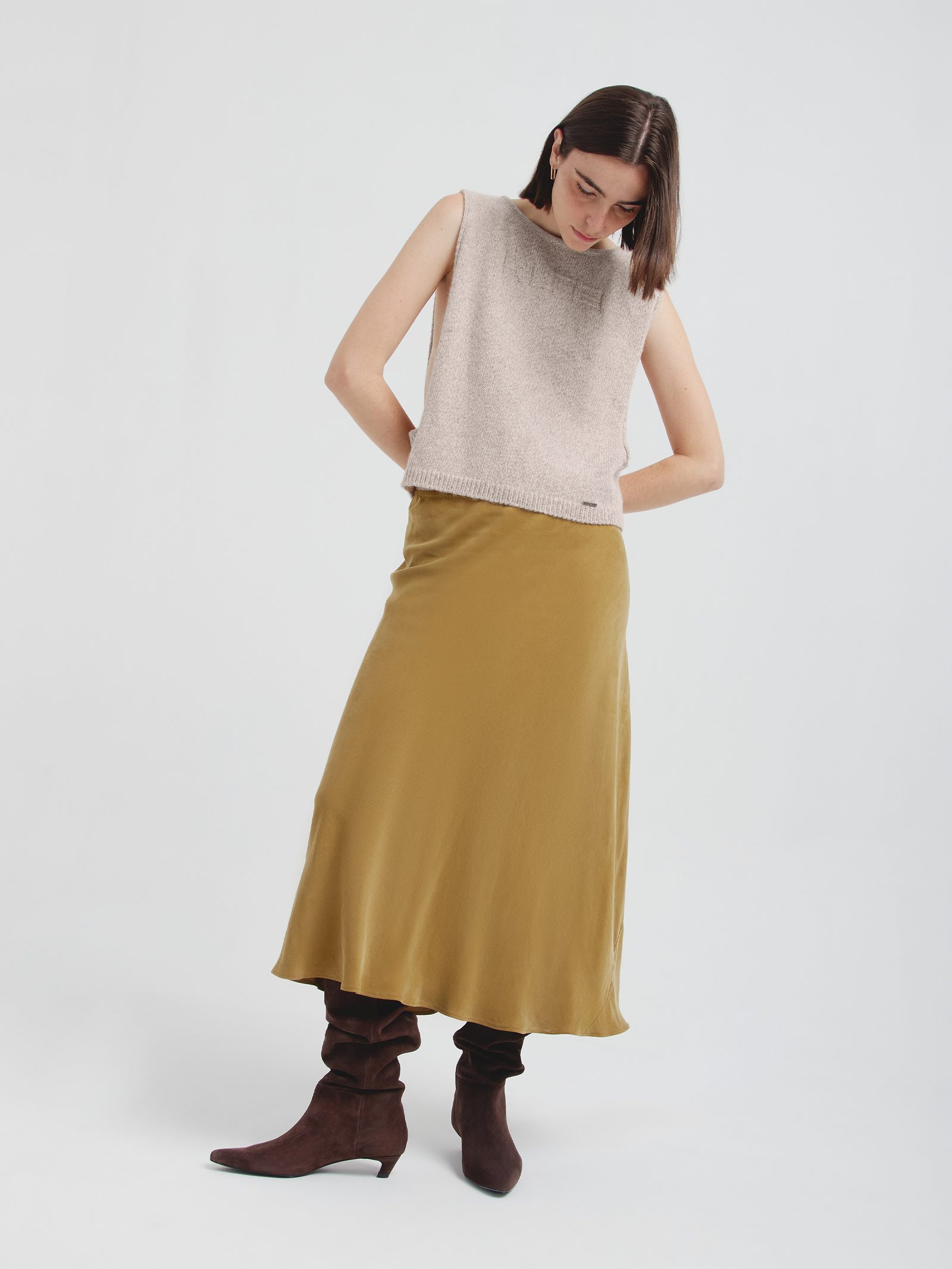 Chaleco Udda De Baby Alpaca Color Beige